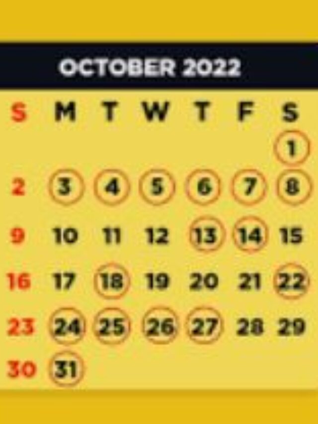 Bank Holidays in October 2022